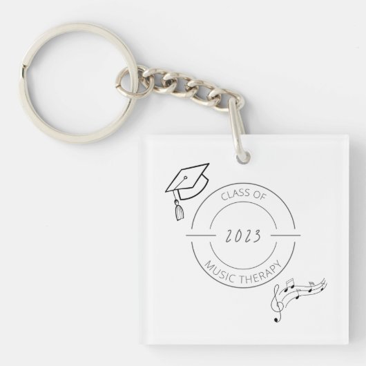 Music Therapy Afstuderen Sleutelhanger (voorkant)