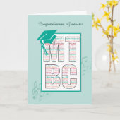 Music Therapy Board gecertificeerd MTBC-Afstuderen Kaart (Gele Bloem)