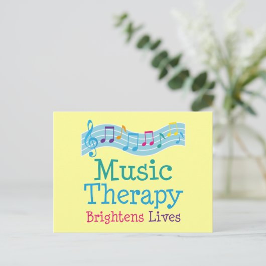 Music Therapy Brightens Briefkaart (Staand voorkant)