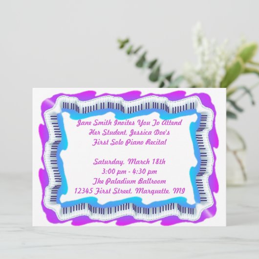 Music-toetsenbord, Pianooverweging of partijinform Kaart (Staand voorkant)