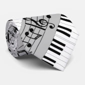 Music-toetsenbordnotities Stropdas (Opgerold)