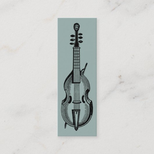 Music Treble Clef Chrome Personalized Mini Mini Bu Mini Visitekaartje (Voorkant)