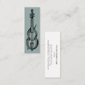 Music Treble Clef Chrome Personalized Mini Mini Bu Mini Visitekaartje (Voorkant / Achterkant)