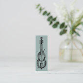 Music Treble Clef Chrome Personalized Mini Mini Bu Mini Visitekaartje (Staand voorkant)