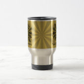 Music Treble Clef Gold Gepersonaliseerd Reisbeker (Center)