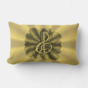 Music Treble Clef Gold Music Decor Kussen