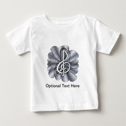 Music Treble Clef Silver (Voorkant)