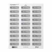 Music Treble Clef Silver Etiket (Full Sheet)