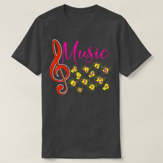 Music Treble Clef T-shirt (Design voorkant)