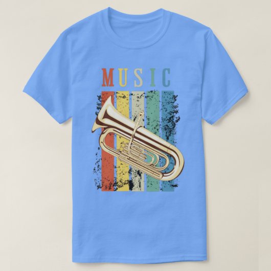 Music Tuba Retro T-shirt (Design voorkant)