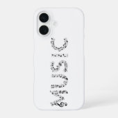 Music Typography Phone Case iPhone 16 Hoesje (Achterkant)