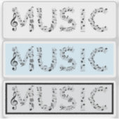 Music Typography Sticker Set (Voorkant)