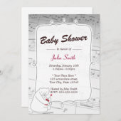 Music Ukulele Beer Baby shower Kaart (Voorkant / Achterkant)