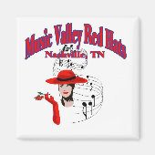 Music Valley Rode Petten Magneet (Voorkant)