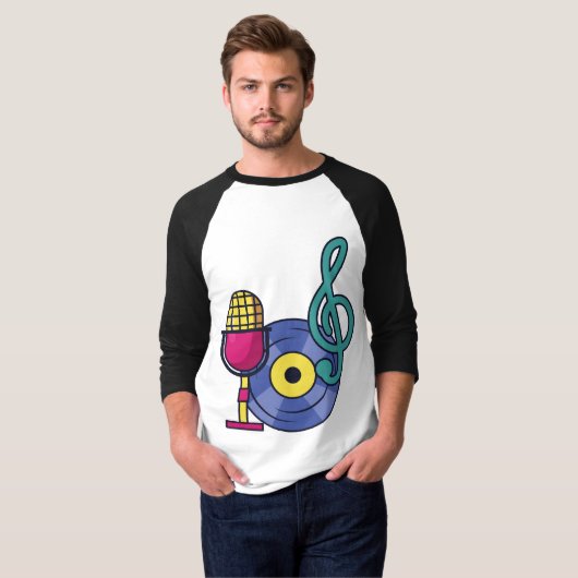 Music Vibes Graphic T-shirt (Voorkant volledig)