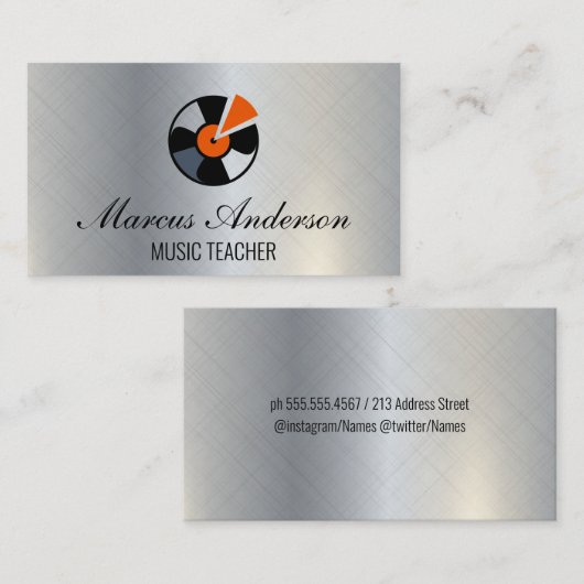 Music Vinyl Visitekaartje (Voorkant / Achterkant)