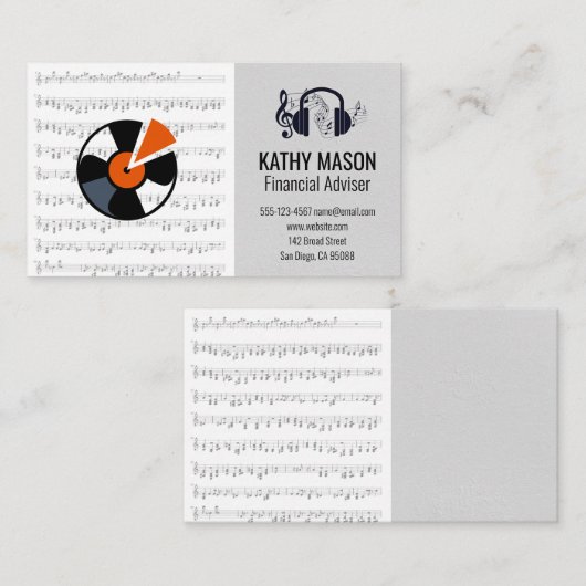 Music Vinyl Visitekaartje (Voorkant / Achterkant)