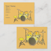 Music-Visitekaartje - Drum Kit Visitekaartje (Voorkant / Achterkant)