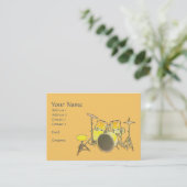 Music-Visitekaartje - Drum Kit Visitekaartje (Staand voorkant)