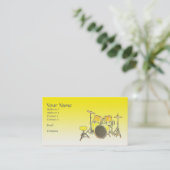 Music-Visitekaartje - Drum Kit Visitekaartje (Staand voorkant)