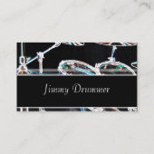 Music-Visitekaartje - Ggloeiende drum-kit Visitekaartje (Achterkant)