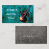 Music Visitekaartje Guitar Red DJ (Voorkant / Achterkant)