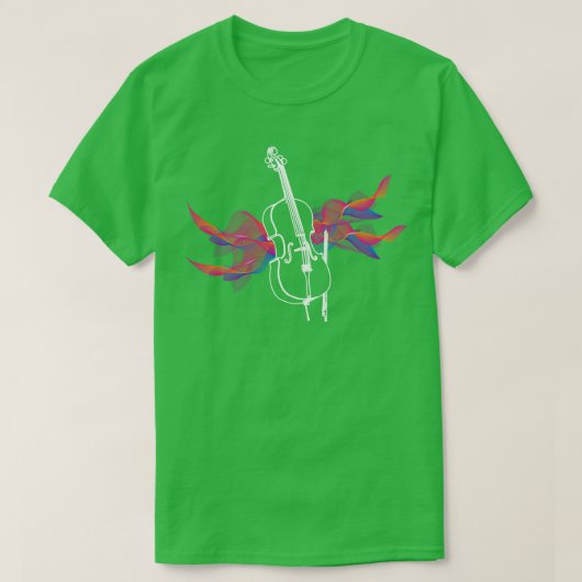 Music Wave Cello Cellist T-shirt (Design voorkant)