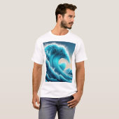 Music Wave Ocean Mannen T-shirt (Voorkant volledig)