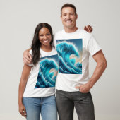 Music Wave Ocean Mannen T-shirt (Unisex)
