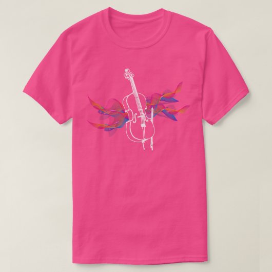 Music Wave Retro Cello T-shirt (Design voorkant)