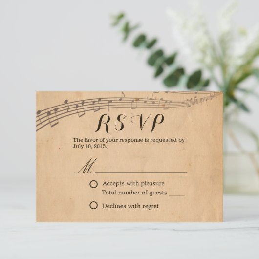 Music Wedding  Musical Response RSVP (Staand voorkant)