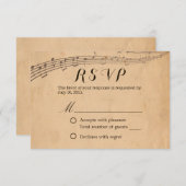 Music Wedding  Musical Response RSVP (Voorkant / Achterkant)