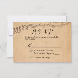 Music Wedding Musical Response RSVP Kaartje
