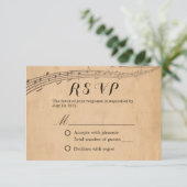 Music Wedding  Musical Response RSVP Kaartje (Staand voorkant)