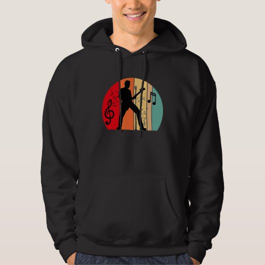 music with guitars musical notes guitarist hoodie (Voorkant)