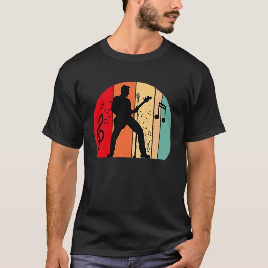 music with guitars musical notes guitarist t-shirt (Voorkant)
