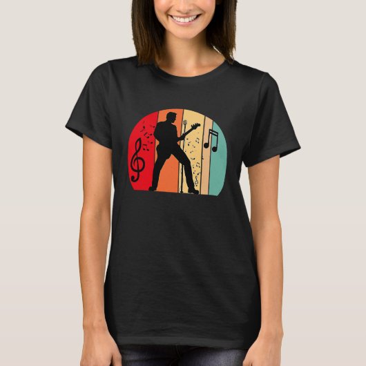 music with guitars musical notes guitarist t-shirt (Voorkant)