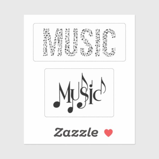 Music Word Sticker Set (Vel)