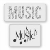 Music Word Sticker Set (Voorkant)