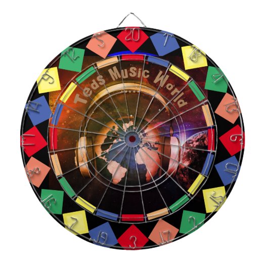 Music World Dartboard Dartbord (Voorkant)