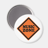 Music Zone Road Sign Magneet (Voorkant / Achterkant)