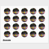 Música colores ronde sticker (Vel)
