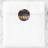 Música colores ronde sticker (Tas)