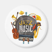 musica-jazz magneet (Voorkant)