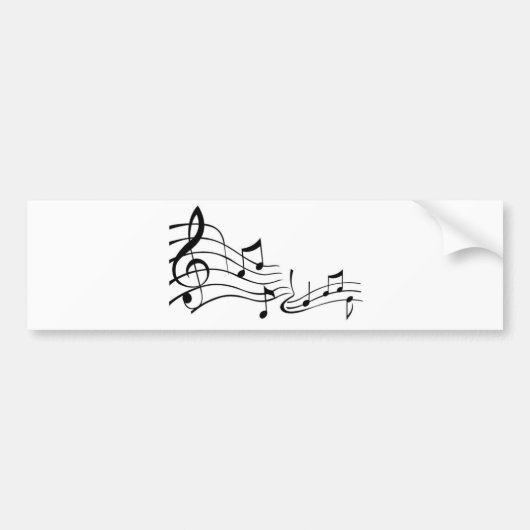 Música (Music) Bumpersticker (Voorkant)
