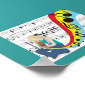 Música notas colores poster (Hoek)