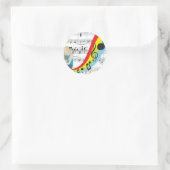 Música notas colores ronde sticker (Tas)