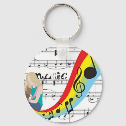 Música notas colores sleutelhanger (Voorkant)