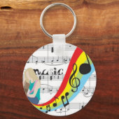 Música notas colores sleutelhanger (Voorkant)