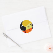 Música piano violín ronde sticker (Envelop)